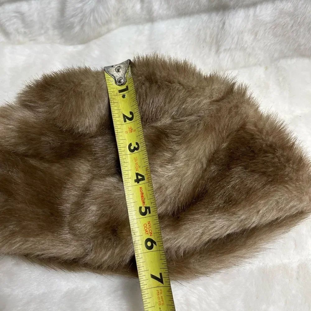 NWT Charta light brown faux fur hat one size